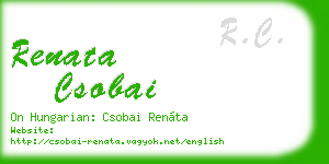 renata csobai business card